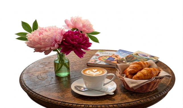 Buch und Kaffee